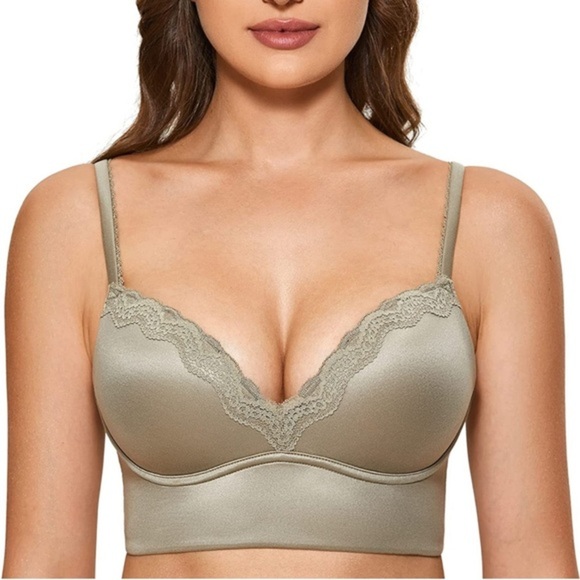 Other - 🆕 Push Up Bra Wireless Padded No Underwire Bralettes Lace Plunge Bras